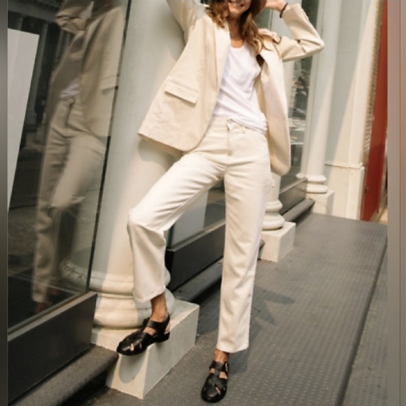 J.Crew High Rise 90s Classic Straight Carpenter Jean Cotton Organic Natural 29 - Picture 15 of 15